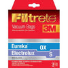 3M Filtrete Vacuum Bag For Electrolux S/Eureka OX/Sanitaire S, Micro Allergen 3 pk
