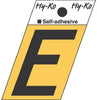 Hy-Ko 1-1/2 in. Black Aluminum Letter E Self-Adhesive 1 pc. (Pack of 10)