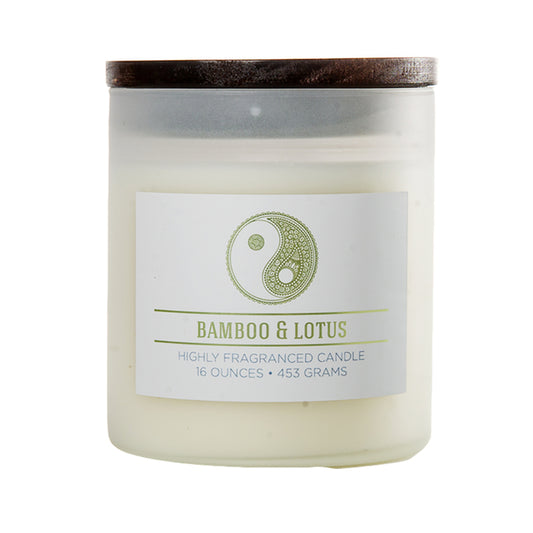 Colonial Candle White Bamboo & Lotus Scent Jar Candle 4.25 in.   H X 3.75 in.   D 16 oz (Pack of 4)