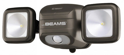 Mr. Beams  NetBright  Motion-Sensing  Battery Powered  LED  Black  Spotlight