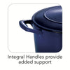 3.5 Qt Enameled Cast Iron Series Covered Round Dutch Oven in Gradated Cobalt