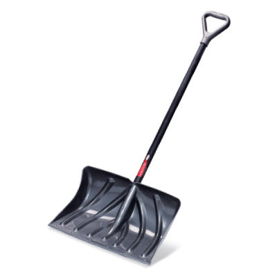 Suncast Gray Deluxe Shovel/Pusher 20 x 13 in. with Galvanized Steel Strip