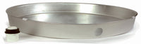 Water Heater Pan With Fitting, Aluminum, 26 x 2.25-In.
