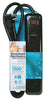 Prime 4 ft. L 6 outlets Surge Protector Black 1000 J