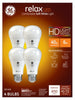 GE Relax HD A19 E26 (Medium) LED Bulb Soft White 40 Watt Equivalence 4 pk
