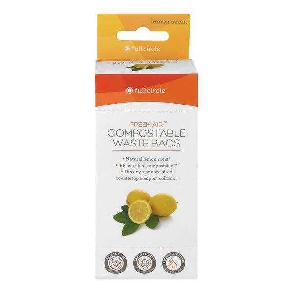 Full Circle Home - Fresh Air Compostable Waste Bags - BPI - Case of 6 - 25 Count (Pack of 6)