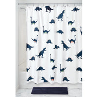 iDesign 72 in. H X 72 in. W Blue Shower Curtain Polyester