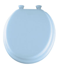 Mayfair  Round  Blue  Vinyl  Cushioned Toilet Seat