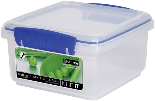 Sistema 1650 40 Oz Clear Rectangular Klip It® Food Storage Container