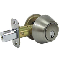 Double-Cylinder Deadbolt, Satin Nickel (Pack of 3)
