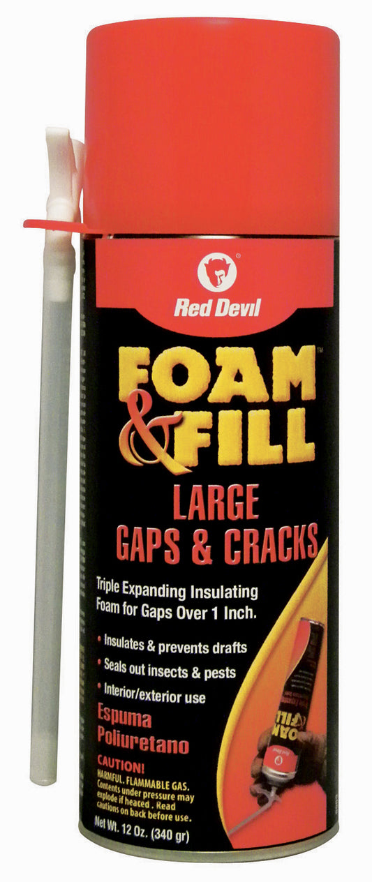 Red Devil 0909 12 Oz Polyurethane Foam & Fill® Large Gaps & Cracks Expanding Sealant