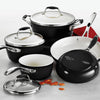 Ceramica Deluxe 8 Pc Ceramic Cookware Set - Black