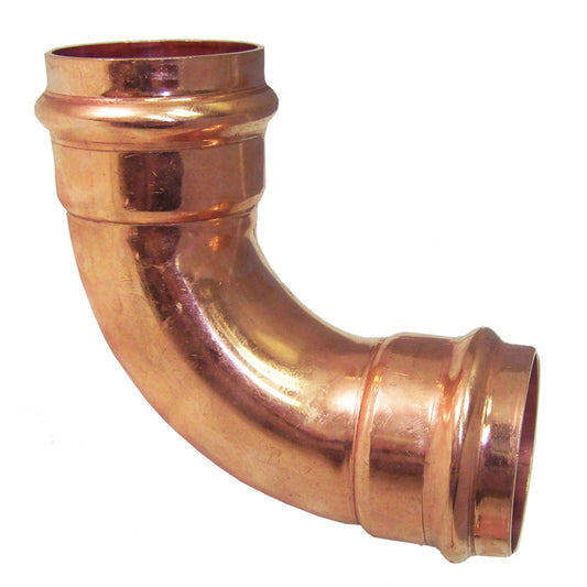Mueller Streamline  1/2 in. Press/CTS   x 1/2 in. Dia. Press/CTS  Copper  90 Degree Elbow