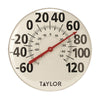Taylor Analog Dial Thermometer Metal White