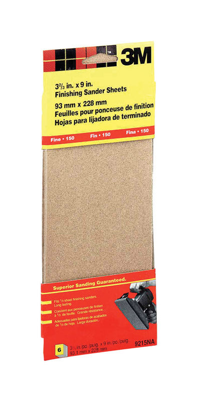 3M 9215Es Fine Finishing Sanding Sheets 6 Count  (Pack Of 5)
