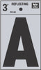 Hy-Ko 3 in. Reflective Black Vinyl Letter A Self-Adhesive 1 pc. (Pack of 10)
