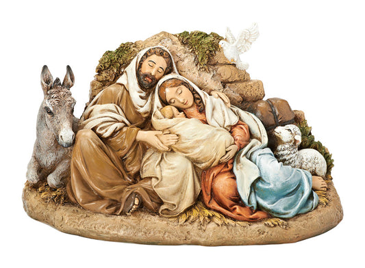 Roman  Holy Family Figurine  Christmas Decoration  Multicolored  Polyresin  1 pk