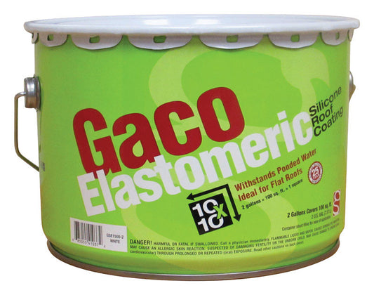 Gaco White Elastomeric Silicone Roof Coating 2 gal