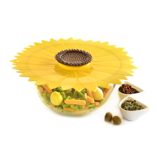 Charles Viancin  11 in. L Yellow  Large Sunflower Lid