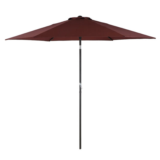 Living Accents Redmond 107.96 Tiltable Burgundy Market Umbrella