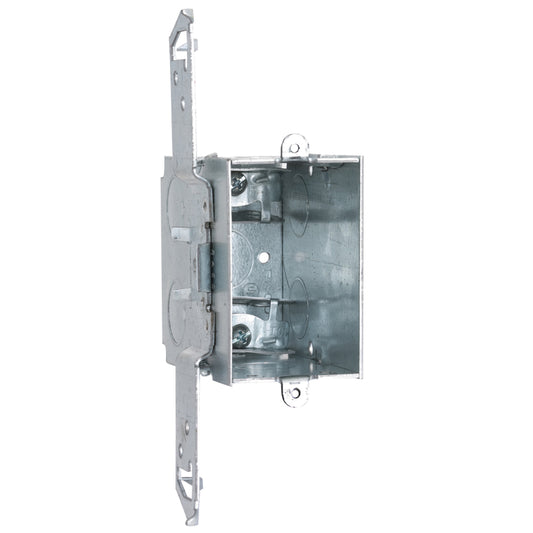 Raco 7 in. Rectangle Metal 1 gang Junction Box Gray