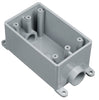 Cantex 18 cu in Rectangle PVC 1 gang Outlet Box Gray