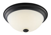 Bel Air Lighting Cb-1990 Bz 11 2 Light Flushmount With White Frost Glass In Bronze Finish