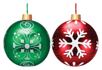 Occasions  Metallic  Ornament  Polyester  1 pk Red/Green
