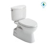 TOTO® Vespin® II Two-Piece Elongated 1.28 GPF Universal Height Toilet with CEFIONTECT and SS124 SoftClose Seat, WASHLET+ Ready, Cotton White - MS474124CEFG#01