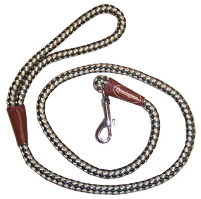 Dog Leash, Green/White Nylon Rope, 36-In.