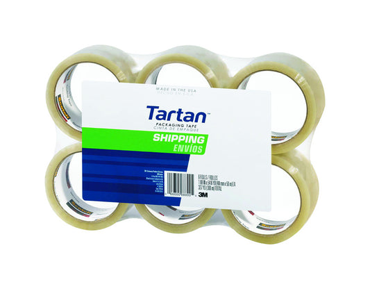 3M Tartan 1.88 in. W X 54.6 yd L Shipping Tape Clear