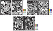 Rose Art CXW16 11" X 15" Fuzzy & Line Art Poster Assorted Styles