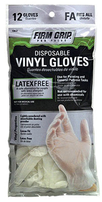 Disposable Painting Gloves, Clear Vinyl, 12-Ct. (Pack of 6)