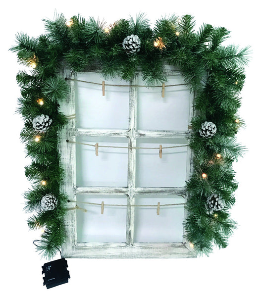 Celebrations  Home  White/Green  Christmas Garland  Christmas Decor (Pack of 3)