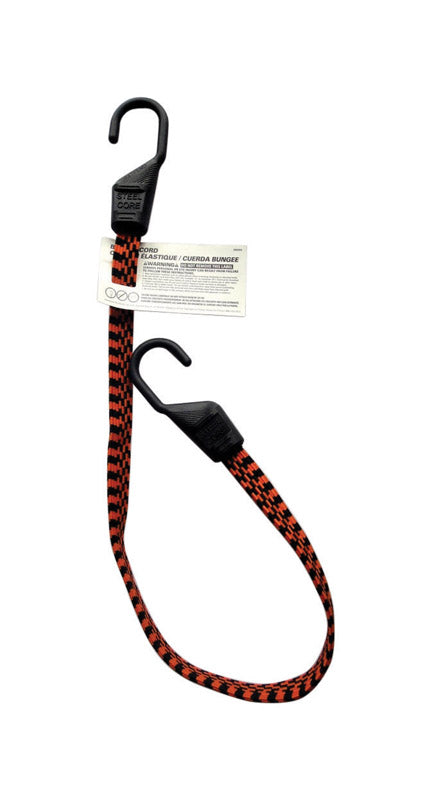 Keeper Black/Orange Flat Bungee Cord 32 in.   L X 0.14 in.   T 1 pk