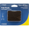 Softtouch Felt Self Adhesive Strips Brown Rectangle .5 in. W X 2-5/8 in. L 16 pk