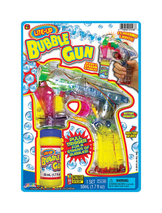 Ja-Ru  Lite Up Bubble Gun  Plastic  Clear  2 pc.