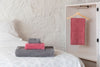 LINIM 3-Pcs Jacquard Towel Set 100% Cotton, Bath, Hand and Washcloth, Dusty Rose