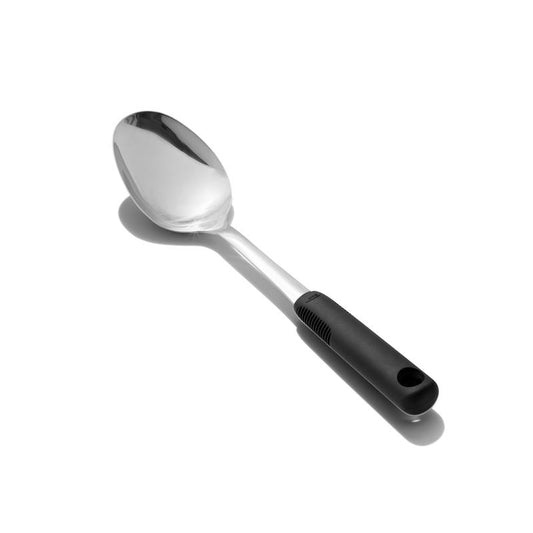 OXO Good Grips 2.15 in. W X 12.35 in. L Black/Silver Stainless Steel Spoon