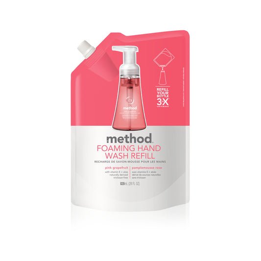 Method Pink Grapefruit Scent Foam Hand Soap Refill 28 oz (Pack of 6)