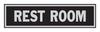 Hy-Ko English Rest Room Sign Aluminum 2 in. H x 8 in. W (Pack of 10)