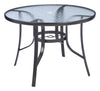 Living Accents Fairview Round Black Glass Dining Table