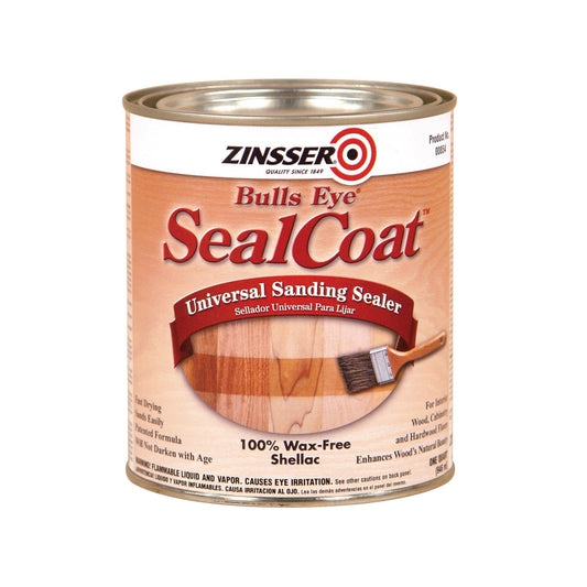 Zinsser Bulls Eye SealCoat Flat/Matte Clear Oil-Based Universal Sanding Sealer 1 qt