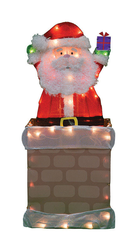 Candy Cane Lane  Incandescent  Santa in Chimney  Yard Decor