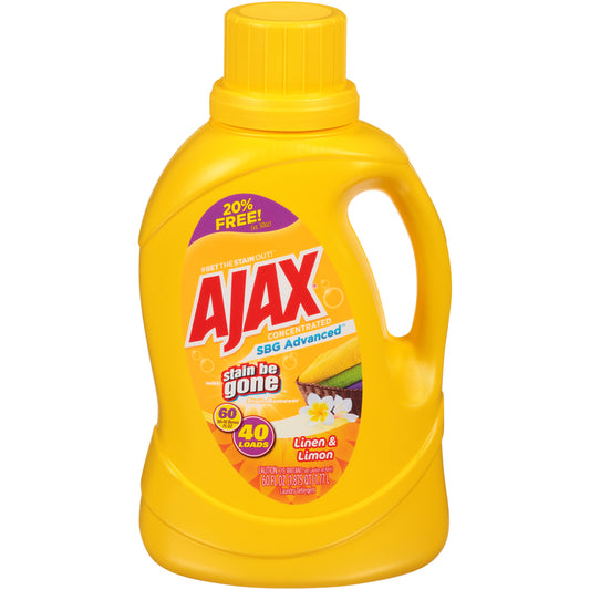 AJAX SBG Advanced Linen and Limon Scent Laundry Detergent Liquid 60 oz. (Pack of 6)