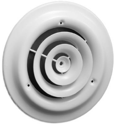 Difusor de techo redondo, acero, blanco, 8 pulgadas.
