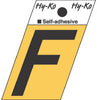 Hy-Ko 1-1/2 in. Black Aluminum Letter F Self-Adhesive 1 pc. (Pack of 10)