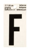 Hy-Ko 2 in. Reflective Black Vinyl Letter F Self-Adhesive 1 pc. (Pack of 10)