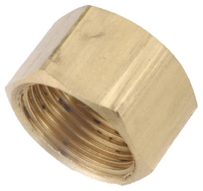 Pipe Fitting, Compression Cap, Lead-Free Brass, 1/2-In. (Pack of 10)