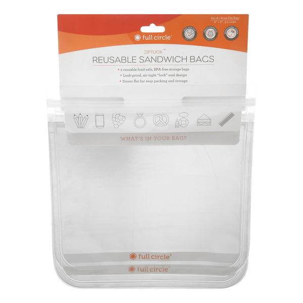 Full Circle Home - Ziptuck Reusable Sdwch Bg - CS of 6-2 CT (Pack of 6)